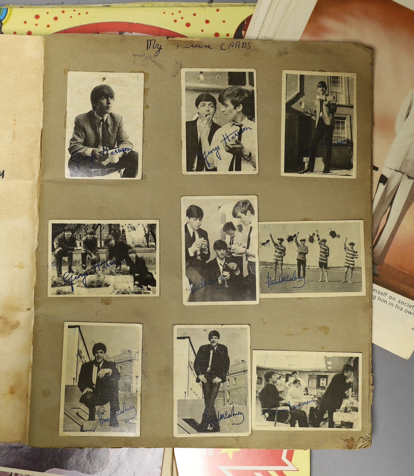 A Beatles scrap book and ephemera Including movie lobby cards